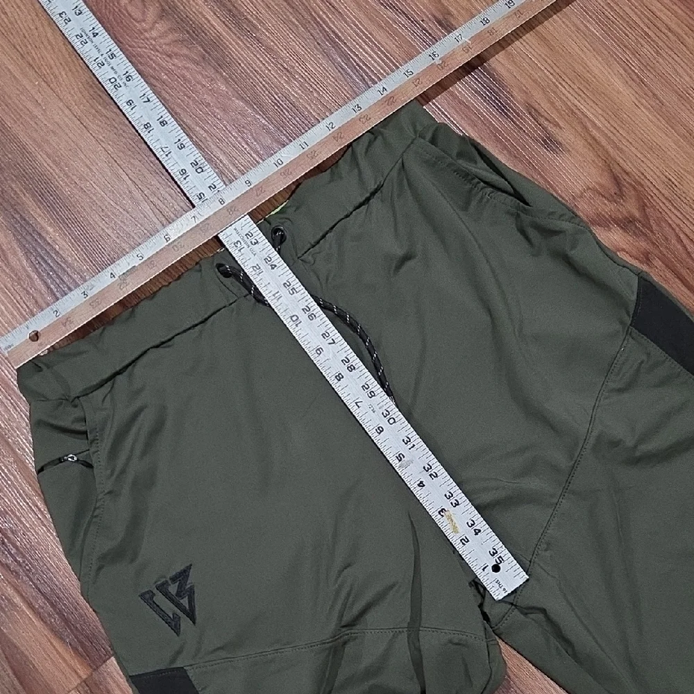 Zen Will Men's Dark Green Jogger Pants with Black Accents - Picture 5 of 8